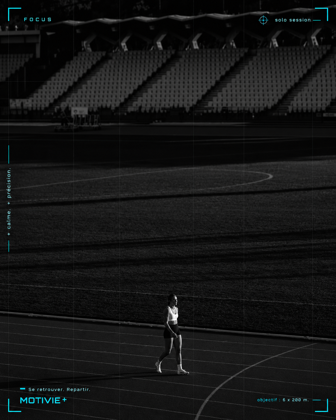 Une athlète sur une piste, visuel MotiVie+ Focus