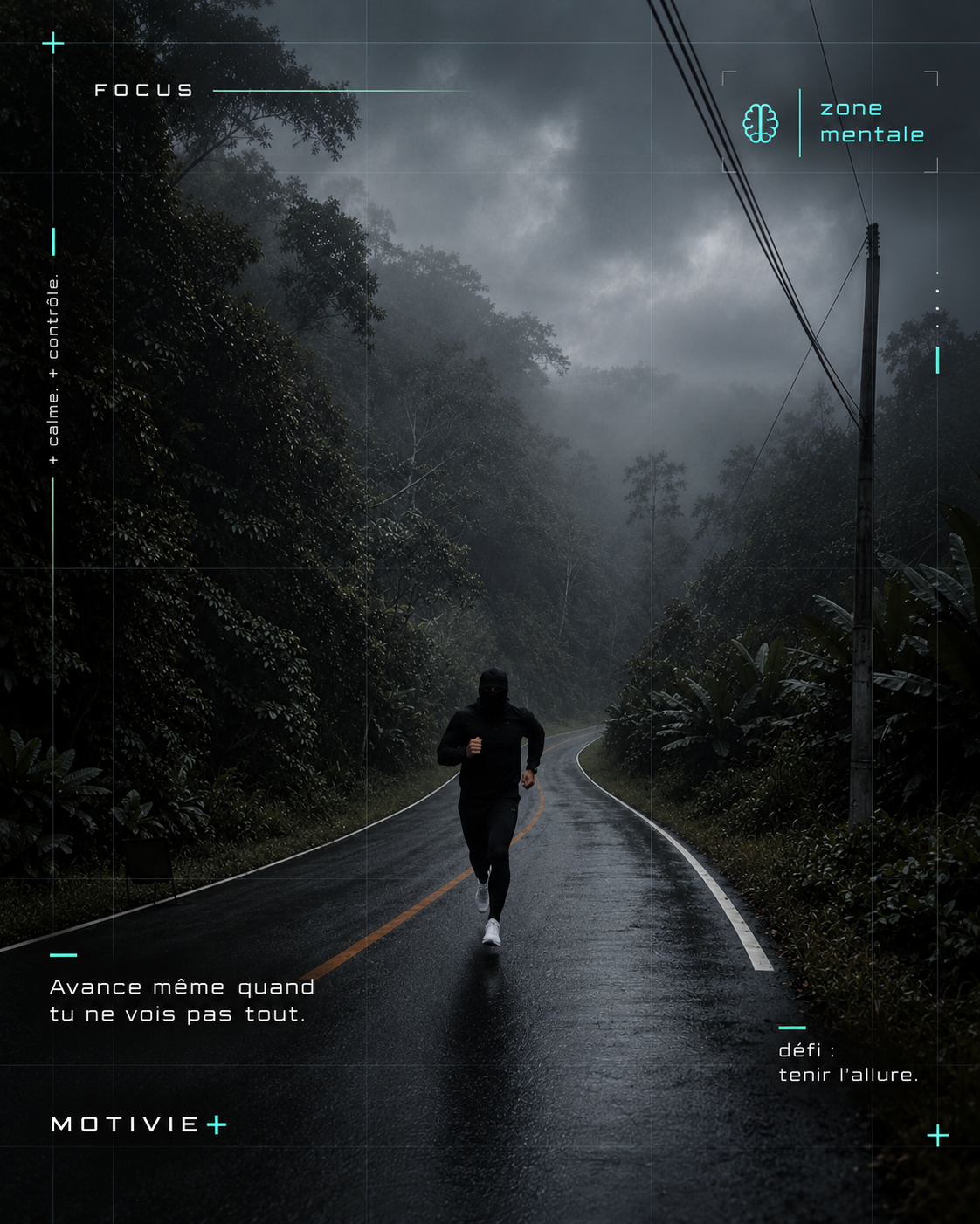 Course à pied sur une route, visuel MotiVie+ Focus